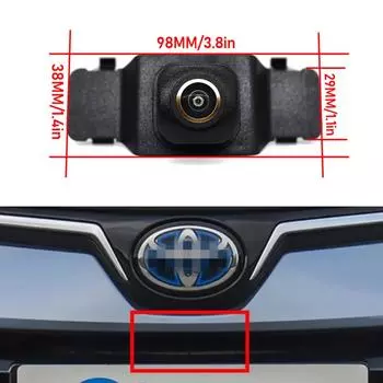 Золотые линзы AHD 1920P Автомобильный вид спереди Парковка Положительный логотип Камера ночного видения для Toyota Corolla E210 2018 2019 2020 2021 CVBS 1080X720P