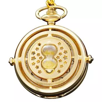 Золотые песочные часы звезда мужчины женщины кварцевые карманные часы винтажное ожерелье кулон праздничный подарок золотой