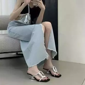 Золотые пикантные дизайнерские свадебные элегантные туфли, женские босоножки на шпильке, на высоком среднем каблуке с открытым носком, роскошная модная женская обувь для вечеринок 34 серебряный