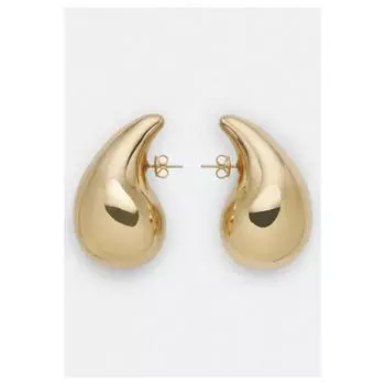 Золотые серьги Bottega в форме каплевидной формы