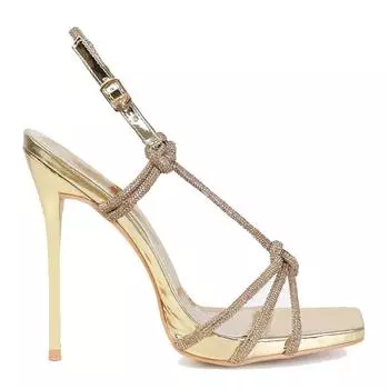 Золотые серебряные босоножки с узкими полосками и стразами, женские туфли с квадратным носком и открытым носком, с пряжкой на ремешке, на шпильке, свадебные туфли для вечеринки 35