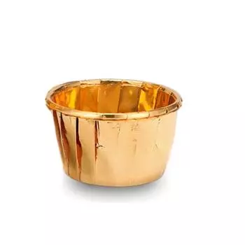 Золотые Серебряные Бумажные Формочки для Кексов Двусторонняя Кромка из Алюминиевой Фольги Бумажные Формочки для Выпечки Маффинов Маффинов Бумажные Держатели Рулонные Формочки 50