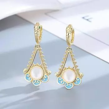 Золотые, серебряные серьги-капли для женщин, винтажные ювелирные изделия, серьги-кольца для свадьбы и помолвки, подарки