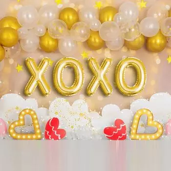 Золотые воздушные шары XOXO, воздушные шары с буквами, свадебные украшения на день Святого Валентина, воздушные шары, поставки