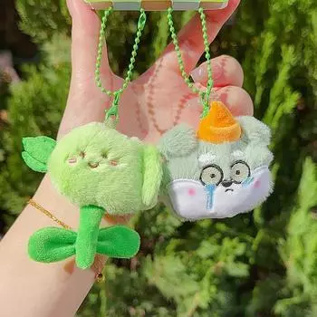 Zombies Vs Plants Battle Dog Plush Keyring With Adorable Animal Design For Teens Pea
