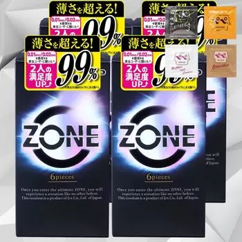 ZONE Rubber Condom Zone GEX Ideal Life Sensation Exceeding Thinness Set of 6 with Pepe Lotion Set of (Normal, 4)