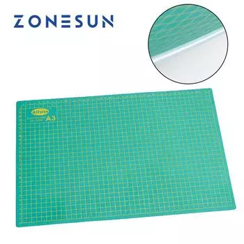 ZONESUN A3 ПВХ коврики для шитья, двусторонняя самовосстанавливающаяся разделочная доска, подставка для рукоделия, аксессуары для квилтинга 45*30 см