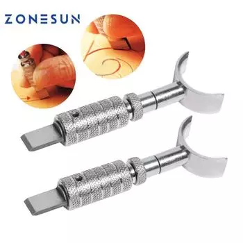 ZONESUN Инструменты для резьбы по коже Craft Tool Swivel Knife Deluxe Регулируемый сплав Shank Регулируемая высота со стальной режущей головкой серебряный