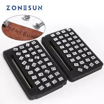 ZONESUN Набор для штамповки металла с буквами и штампами для кожи Набор инструментов для рукоделия Металлические инструменты для кожи Штамповка изделий из кожи 6.5mm