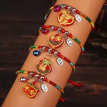 Zongzi Pendent Dragon Boat Festival Bracelet Chinese Style Colored Lucky Bracelet Childen/Adult Style 3