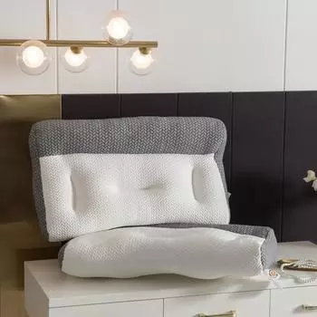 Зонированная антирастягивающая подушка для шеи из сои с высоким сердечником для головы, эластичная подушка для массажа плеч 48*74cm