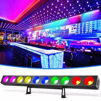 ZonQoonz 120 Вт сценический свет COB Wash Light 10 шт. 4 в 1 светодиодный DJ Light Party Light с DMX512 и звуковым управлением Spotlight для DJ концертной вечеринки