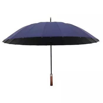 Зонт 24 Bone Зонт из винила с прямым стержнем Ветрозащитный зонт для гольфа 685*24k чёрный