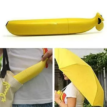 Зонт-банан, детский складной ветрозащитный зонт от дождя и солнца с коробкой в форме банана, уличный складной зонт