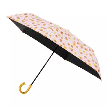 Зонт Collaboration Parasol складной первоклассный затемняющий УФ бамбуковая ручка для солнечных или дождливых дней оранжевый [Adelia Retro] [estaa] 31-240-30230-05 оранжевый