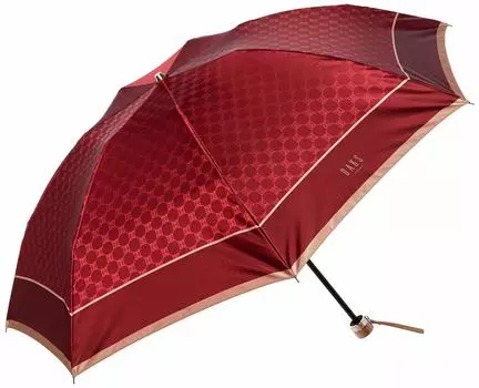 Зонт DAKS Monogram Jacquard складной зонт пряжа окрашенный логотип простой стильный милый сделано в Японии подарочный женский винный ребро 55 см [Moonbat] винный