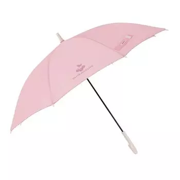 Зонт детский Ogawa OLIVE des OLIVE для прыжков в длину с прозрачной лентой и названием бренда, ткань 70964, розовый, 58 см, с одним касанием, с окошком, в комплекте, логотип,