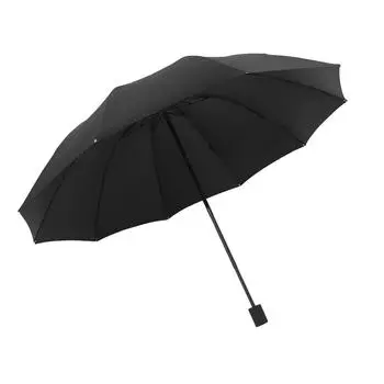 Зонт для путешествий 10 спиц портативный ручной ветрозащитный дождезащитный солнцезащитный складной зонт для улицы чёрный