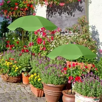 Зонт для растений на открытом воздухе, регулируемый по высоте зонт с колышком, садовый зонт, защищающий растения от солнца, для горшечных растений, цветников B