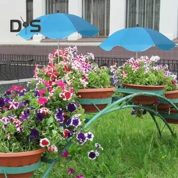 Зонт для растений на открытом воздухе, регулируемый по высоте зонт с колышком, садовый зонт, защищающий растения от солнца, для горшечных растений, цветников B жёлтый