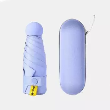 Зонт Двойного Назначения Взрослый Ультралегкий Маленький и Легкий Зонт-Капсула Зонт с Защитой от Солнца Складной и Портативный metal-fiber composite&6K