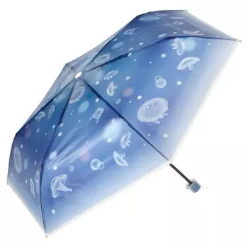 Зонт Enosui x Umbrella Mini Navy складной зонт 50 см женский Enoshima Aquarium стильный милый дорожный зонт для поездок в школу блестящий морской коллаборации для женщин и мужчин Wpc.