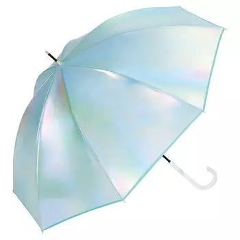 Зонт Glow Pearl Umbrella Mint Long Zone 58 см женский большой пастельный цвет блестящий фотогеничный нарядный девичий Aurora девчачий стильный милый женский Wpc.