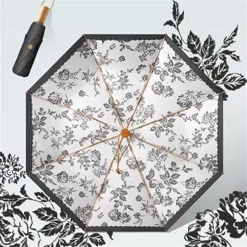 Зонт Ins, 2 слоя, европейский водонепроницаемый УФ-зонтик от солнца, козырек от солнца, дождливый, для путешествий, женский, элегантный, скандинавский, практичный, минималистичный, современный
