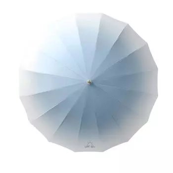 Зонт JOVALA с длинным ободом для солнечной и дождливой погоды, простой, для прыжков, дождливый сезон, небесно-голубой, градиент, 60 см, дни, большой, ткань, тип, одно касание, защита, небесно-голубой