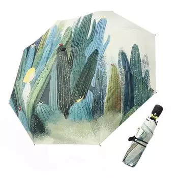 Зонт-кактус, женский автоматический складной анти-УФ-непромокаемый зонт, зонтик от дождя и солнца, подарок