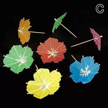 Зонт Коктейль Напиток Палочки Еда Фрукты Бамбук Зубочистка Десерт Торт Палочка Гавайский День Рождения Украшения Свадебные Принадлежности