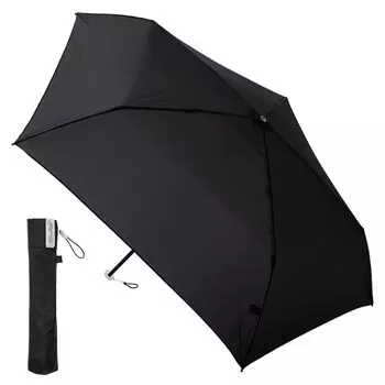 Зонт Magical Tech Ultra Lightweight 65g Folding Hand Easy to Diameter Rib 10255 Black, Open, Open/Close, Зонт, Plain, 80 см, мужской, женский, чёрный