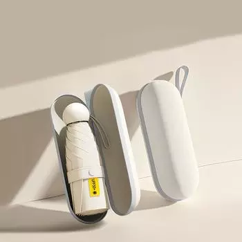 Зонт Маленький складной зонт 50-кратный зонт от солнца и дождя, капсульный зонт двойного назначения, защита от солнца и солнцезащитный козырек