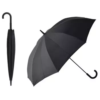 Зонт Marna Shupatto Rain Long Buttonless For Sunny or Rainy Black 62cm S499BK, Зонт, Зонт, женский, мужской, Shupatto, унисекс, Days, чёрный