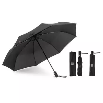 Зонт Ogawa большого размера, складной, автоматический, супер водонепроницаемый, легко доставать до 8, японский SUI 53367, мужской, открывается/закрывается одним нажатием, черный, прочный, водоотталкивающий, чёрный