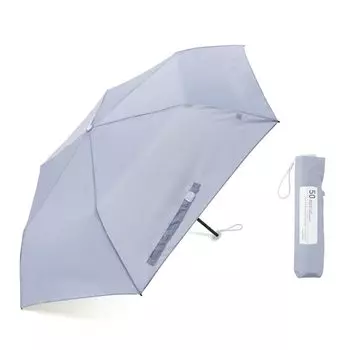 Зонт Ogawa Folding Ultra Super Water Blue Family Cynthia 54663, женский, легкий, 100 г, водоотталкивающий, прочный, ветрозащитный, серый, стильный, простой,