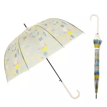 Зонт Ogawa Long Umbrella Vinyl Umbrella Moomin meeting in 60cm 8 Sпиц Jump style 72068 Let s dream/Beige