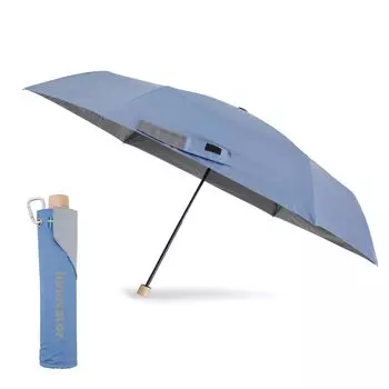 Зонт Ogawa Wide Folding Hand 60 см для солнечной и дождливой погоды с защитой от ультрафиолета, защита от перегрева, бледный средний чехол для хранения с застежкой-молнией 18731,