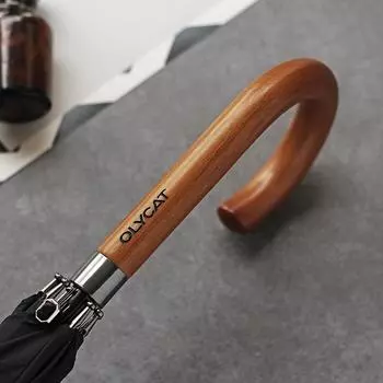 Зонт от дождя для мужчин, японский стиль, деревянная ручка, зонт с длинной ручкой, ветрозащитный прочный большой зонт для гольфа синий