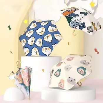 Зонт от солнца для детей, детский зонт с длинной ручкой, защита от ультрафиолета, безопасный круглый край, детский зонтик от солнца