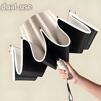 Зонт от солнца с солнцезащитным маслом и защитой от ультрафиолета, непромокаемый, большой, двойной, мужской и женский, унисекс, ветрозащитный зонт с 8 костями, портативный