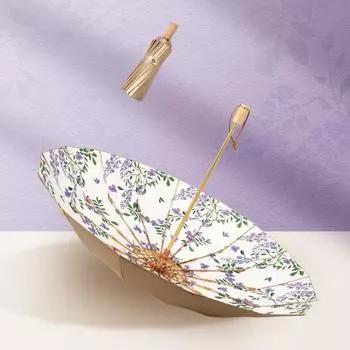 Зонт от солнца, солнцезащитный крем, цветной клей, женский, для пожилых людей, 16 костей, защита от ультрафиолета, погода, дождь, ветрозащитный складной зонтик двойного назначения