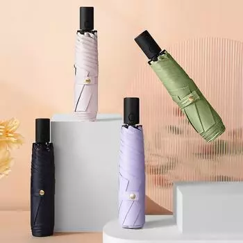 Зонт от солнца супер легкий антирикошетный детский зонт для мальчиков и девочек учеников начальной школы погода и дождь складной двухцелевой