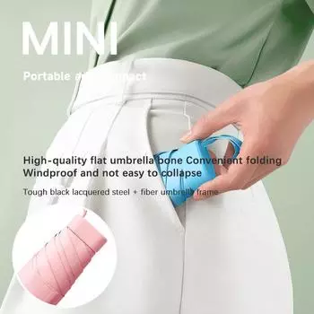 Зонт Paradise Mini Umbrella Capsule Umbrella Sunny and Rainy Dualuse Rainproof Sun Protection Outdoor Travel Parasol