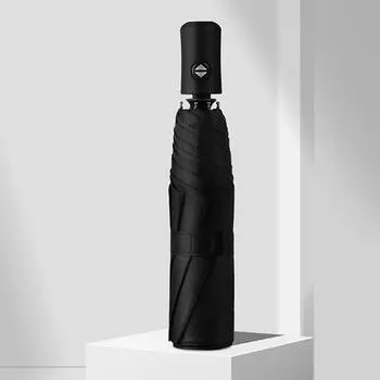 Зонт Печать Полностью Автоматический Тройной Складной Зонт Большой Бизнес Черный Самоклеящийся Складной Подарочный Зонт