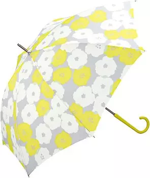 Зонт Peoni Yellow Long Zone 58 см для солнечных и дождливых дней с большим цветочным узором, скандинавский ретро, натуральный, стильный, милый, женский, для поездок на работу