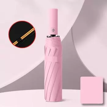 Зонт полностью автоматический 72 Bone Black Glue с толстым и прочным килем, складной зонт, устойчивый к ультрафиолетовому излучению One Size синий