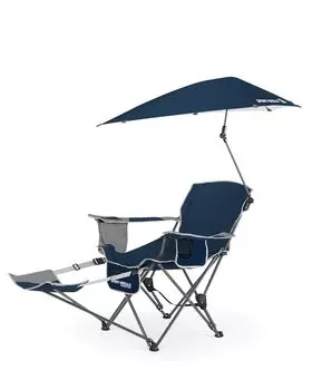 Зонт-реклайнер SportBrella Midnight Blue Height с защитой от ультрафиолета, съемный зонт и подставка для ног, импорт из Японии 3251 99,1 см [Обычный продукт]