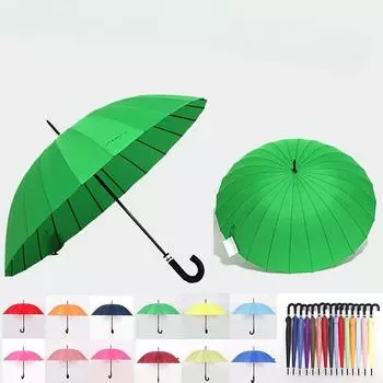 Зонт с длинной ручкой 24 Bone Mabu, 18 цветов на выбор, деловой зонт для мужчин и женщин, двойной подарочный зонтик с логотипом