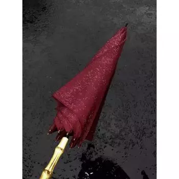 Зонт с длинной ручкой, бамбуковый крючок, зонтик, новый китайский свадебный красный зонт, длинный зонт в стиле ретро